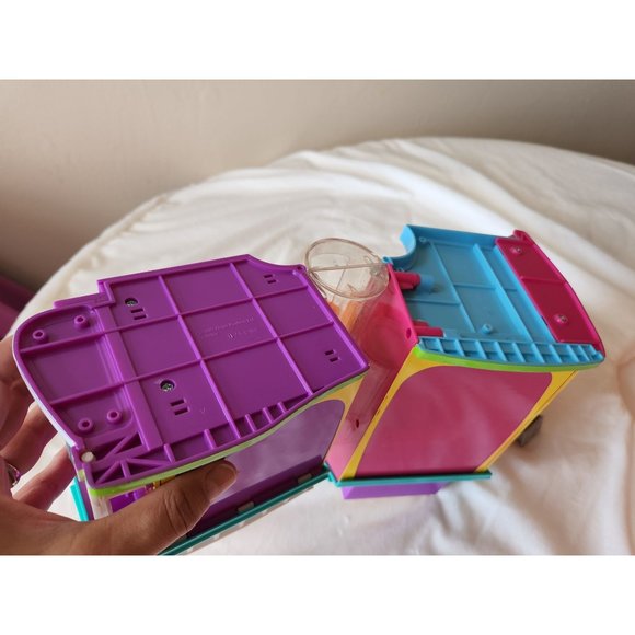 2002 Vintage Polly Pocket house with elevator carry handle folding purple toy - Picture 8 of 16